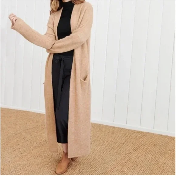 Jenni Kayne Long ‘Sweater Coat’ Open Front Cardigan - Picture 2 of 9